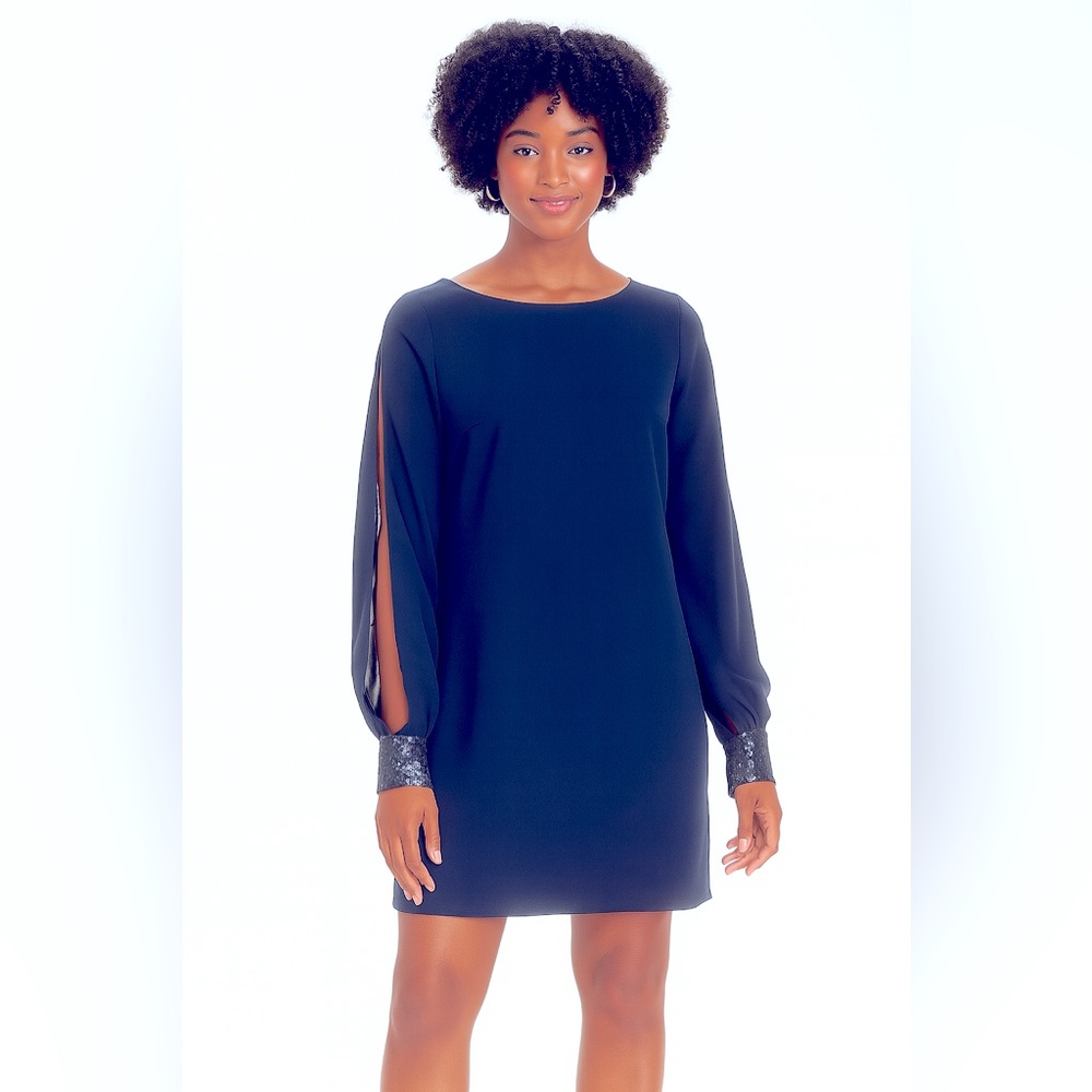 Betsy & Adam long sleeve mini dress